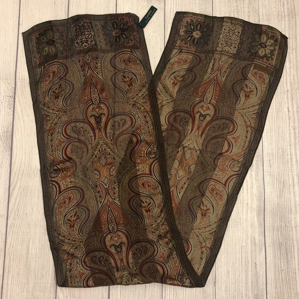Lauren Ralph Lauren 100% Silk Scarf 11x51